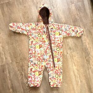 Patagonia Floral Kids one piece toddler baby 12-24 mon reversible